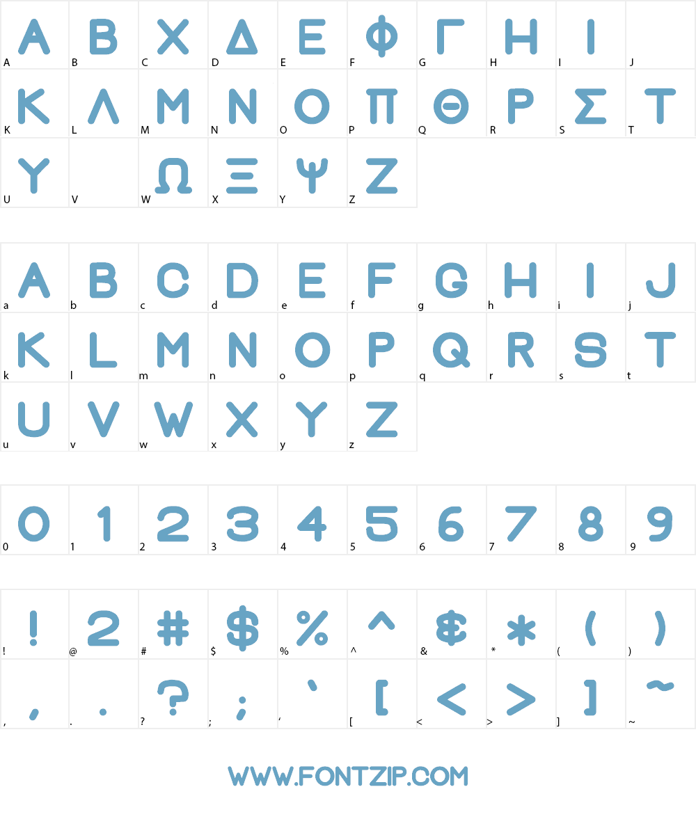 Greek House Fathouse Font Character